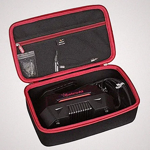 Tire Inflator Case Compatible with AstroAI Portable Air Compressor Red Zipper